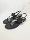 Sandália Chanel Crystal CC Thongs 