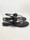 Sandália Chanel Crystal CC Thongs 