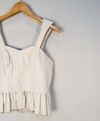 Blusa Cropped Zinnia couro