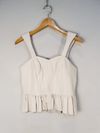 Blusa Cropped Zinnia couro