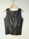 Blusa Claudia Martinez couro