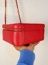 Bolsa Chanel CC Filigree Vanity Case Large 