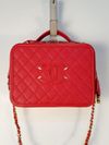 Bolsa Chanel CC Filigree Vanity Case Large 