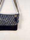 Bolsa Chanel Gabrielle Hobo Medium Chevron Tweed & Transparent PVC 