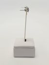 Brinco Merci ouro branco 18K
