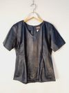 Blusa Studio S. A couro 