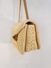 Bolsa Valentino One Stud Small Raffia Shouder Bag 