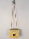 Bolsa Valentino One Stud Small Raffia Shouder Bag 