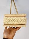 Bolsa Valentino One Stud Small Raffia Shouder Bag 