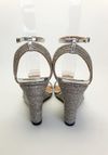 Sandália Aquazzura Wow Crystal Wedge 95
