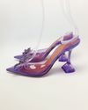 Sapato Amina Muaddi Rosie Glass Slingback Pump