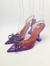 Sapato Amina Muaddi Rosie Glass Slingback Pump