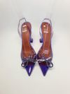 Sapato Amina Muaddi Rosie Glass Slingback Pump