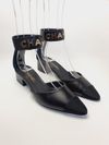 Slingback Chanel Leather D'Orsay Ankle Strap Pumps 