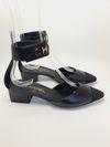 Slingback Chanel Leather D'Orsay Ankle Strap Pumps 