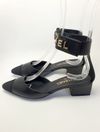 Slingback Chanel Leather D'Orsay Ankle Strap Pumps 