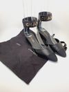 Slingback Chanel Leather D'Orsay Ankle Strap Pumps 