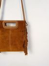 Bolsa Maje Topstitched Suede M Bag