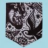 Camiseta de Bolso - Phanter and Andor - Azul Claro 
