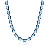 Colar Riviera Anna 18×13 Cristal Light Azul Safira Ouro