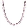 Colar Riviera 18×13 Cristal Light Rosé Ouro
