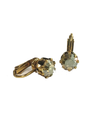 Brinco Margareth Cristal Golden Ouro Pressão
