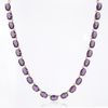 Colar Riviera 14×10 Cristal Quartzo Lavanda Ouro
