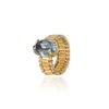Anel Cristal Oval Blue shade