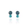 Brinco Anne  Denim Blue&Light Turquesa