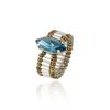 Anel Navete Denim Blue