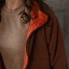 Fleece DOUBLE - MARROM/TELHA