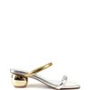 SANDALIA SALTO OVAL PRATA