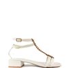 SANDALIA SALTO BAIXO OFF WHITE