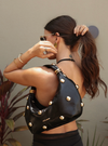 BOLSA LORENA TIRACOLO COURO PRETO