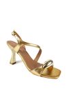 SANDALIA SALTO ALTO OURO