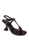 SANDALIA SALTO ALTO MOCHA