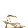 SANDALIA SALTO BAIXO OURO