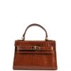 BOLSA RAISSA MINI TOTE TIRACOLO COURO PINHAO