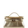 BOLSA LILA COURO TOTE OURO