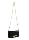BOLSA NICOLE TIRACOLO COURO PRETO