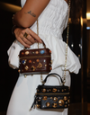 BOLSA MALLU TOTE COURO PINHAO