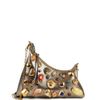 BOLSA NADINI TIRACOLO COURO PRATA VELHA
