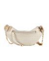 BOLSA MEG COURO OFF WHITE
