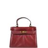 BOLSA RAISSA MINI TOTE TIRACOLO COURO BORGONHA