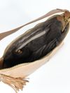 BOLSA REGINA TIRACOLO COURO BEGE