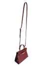 BOLSA RAISSA MINI TOTE TIRACOLO COURO BORGONHA