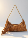 BOLSA EMILLY CLUTCH COURO CARAMELO