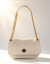 BOLSA GUTA TIRACOLO COURO OFF WHITE