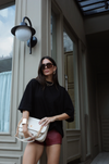BOLSA GUTA TIRACOLO COURO OFF WHITE