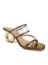 SANDALIA SALTO VAZADO BRONZE